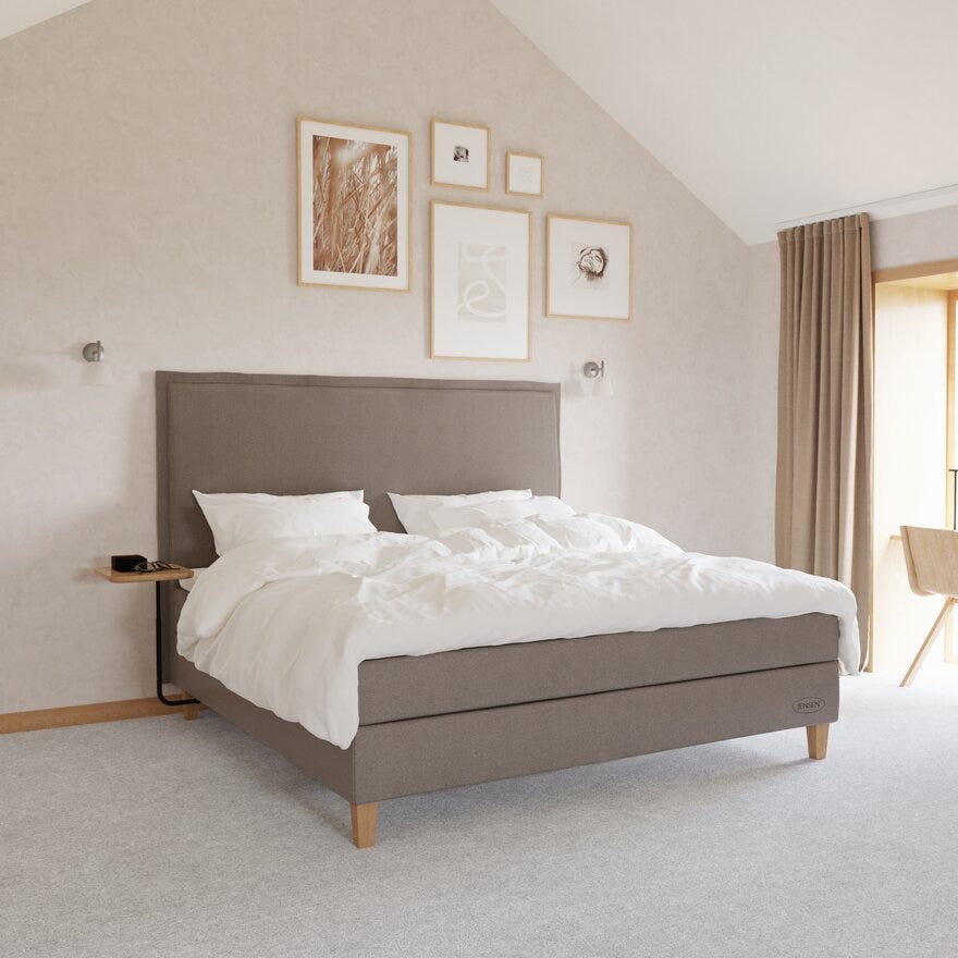 Jensen FENIX COZY SLIM Sengegavl 120x125 cm i Beige/natur