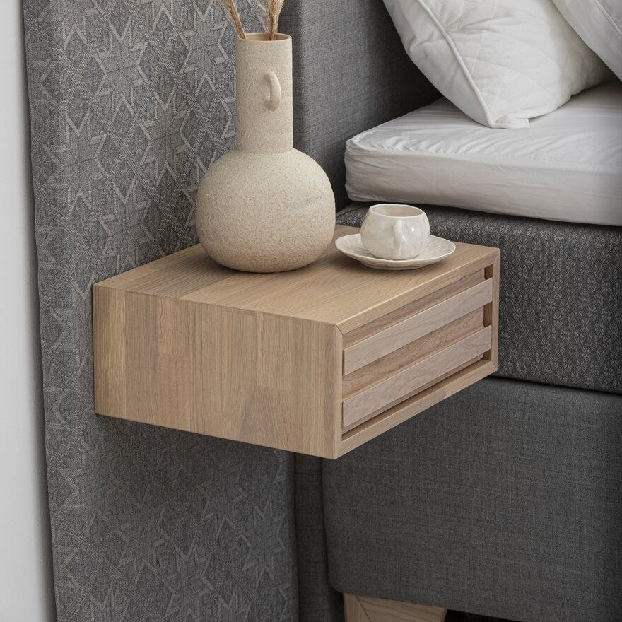 Jensen EICON WALL Nattbord 34x45 cm i Beige/natur