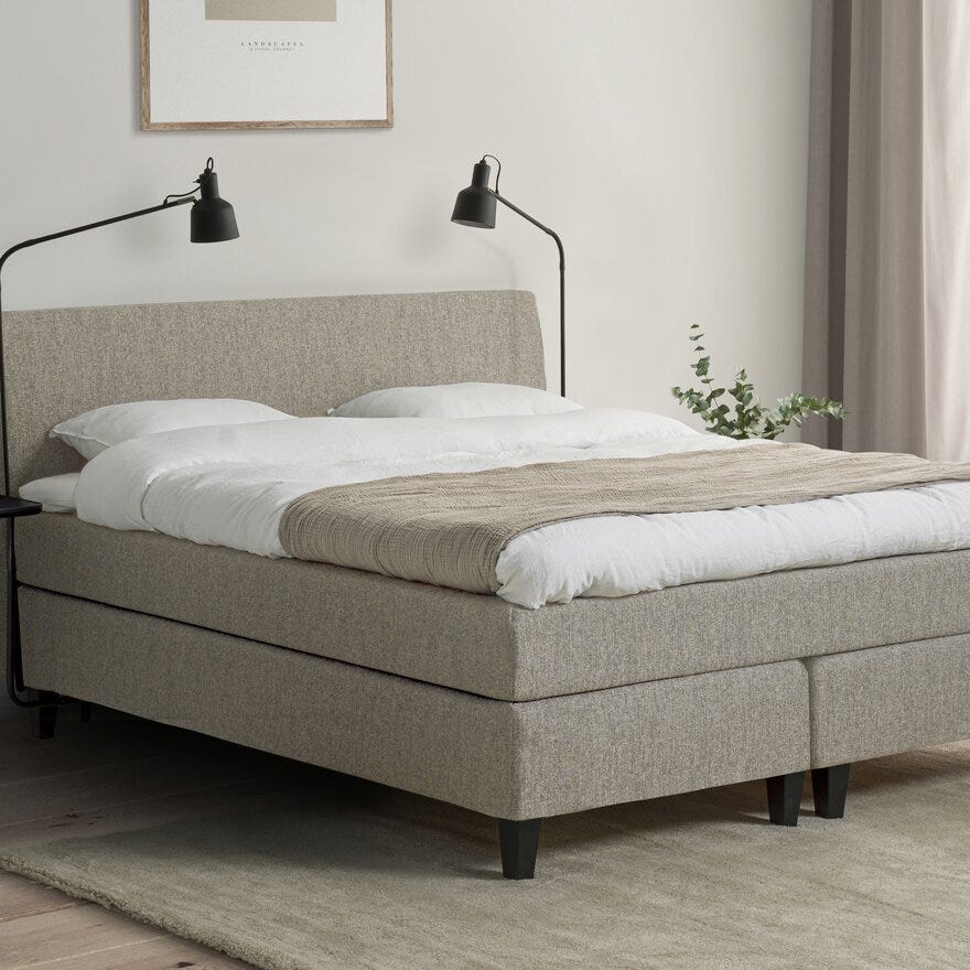 Jensen FIRST Kontinentalseng 180x200 cm i Beige/natur