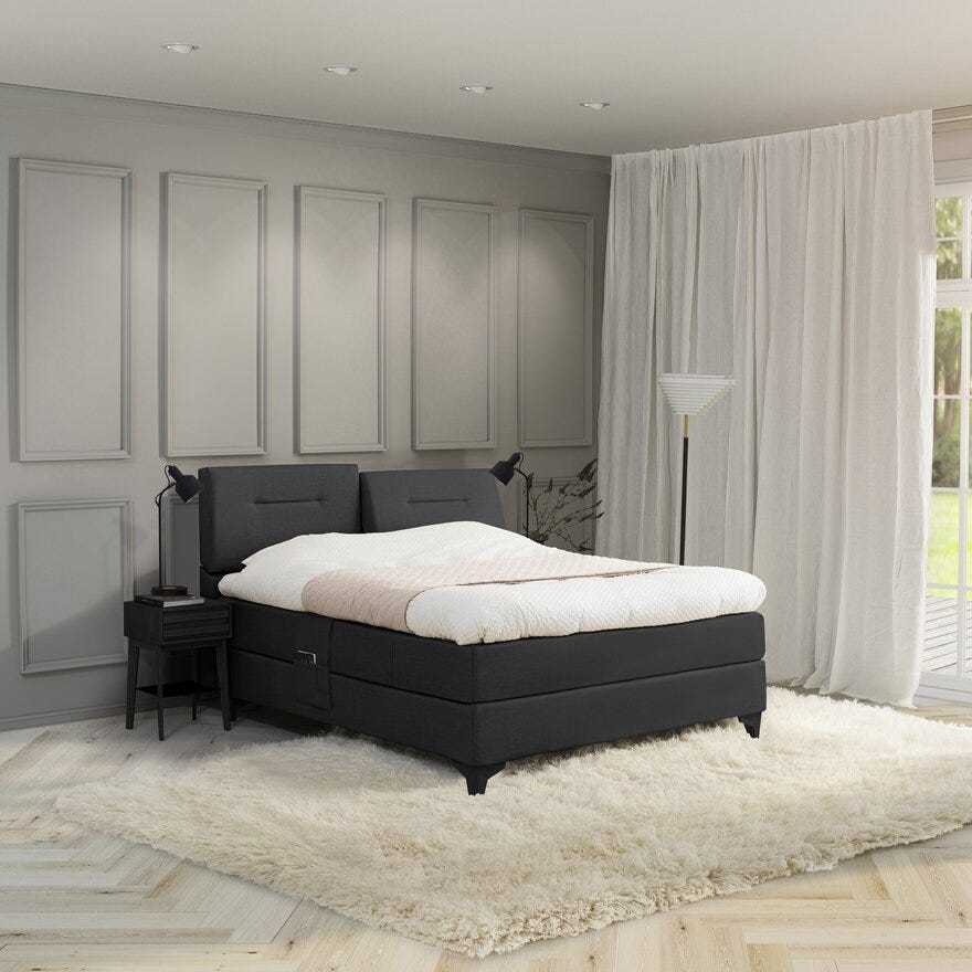 Jensen PRESTIGE Kontinentalseng 180x200 cm i Grå