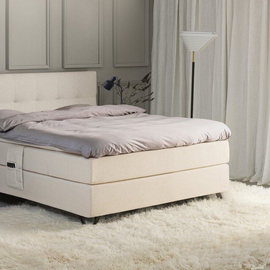 Jensen PRESTIGE Kontinentalseng 150x200 cm i Beige/natur