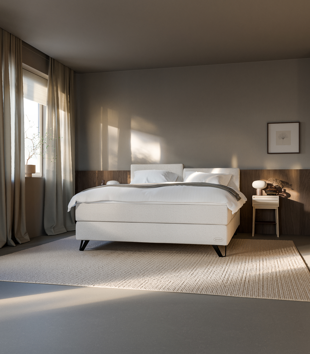 Jensen PRESTIGE Kontinental med Exact 150x200 cm i Beige/natur