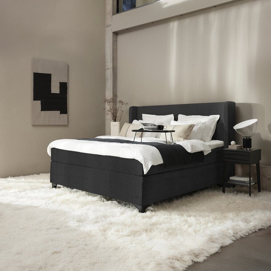 Jensen SUPREME ICON Kontinental med Exact 180x200 cm i Grå