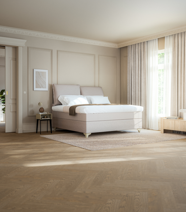 Jensen SUPREME ICON Kontinental med Exact 180x200 cm i Beige/natur