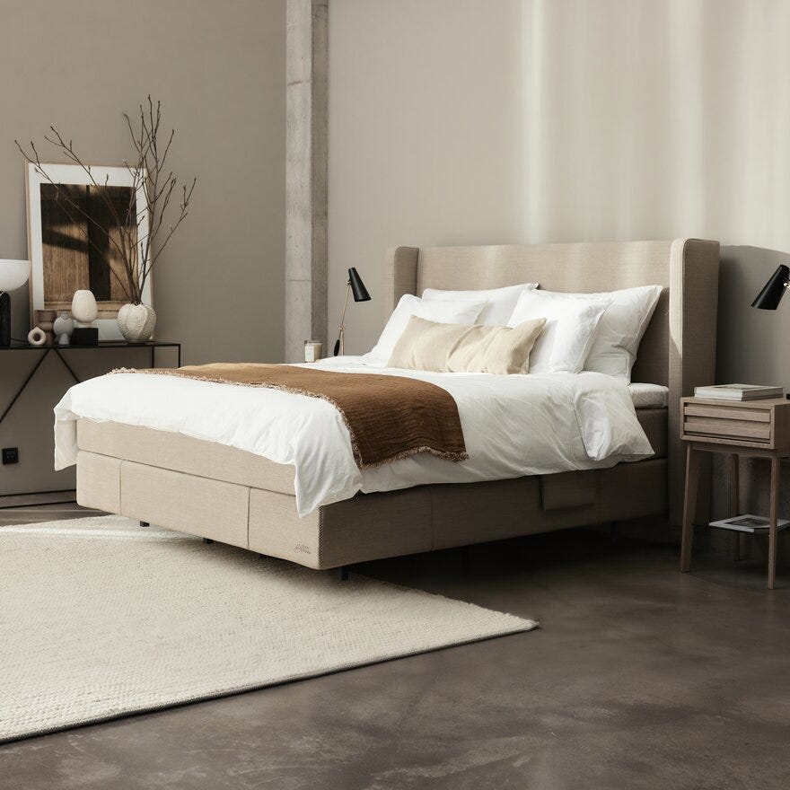 Jensen SUPREME Kontinentalseng 150x200 cm i Beige/natur
