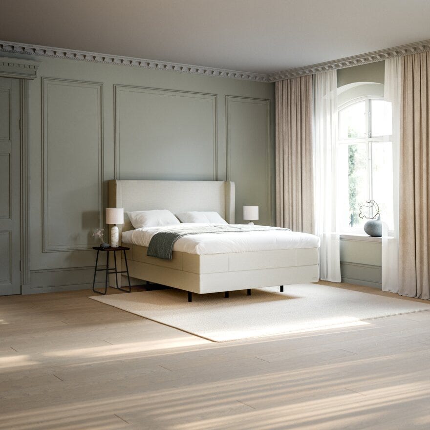 Jensen FENIX MANOR TALL Sengegavl 170x146 cm i Beige/natur