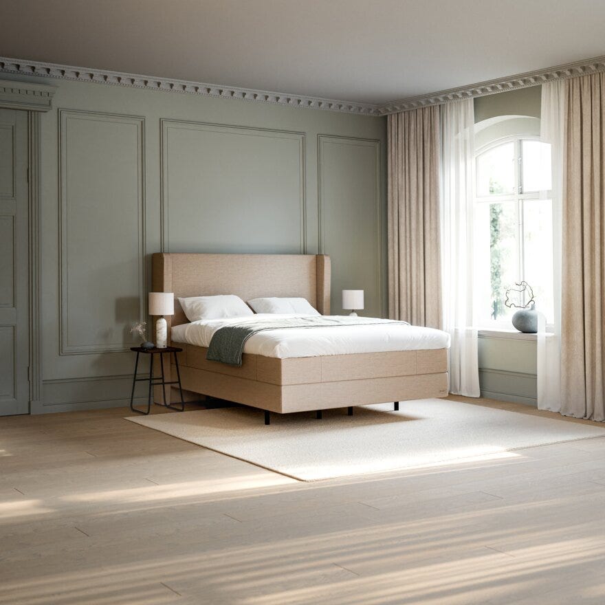 Jensen FENIX MANOR TALL Sengegavl 170x146 cm i Beige/natur