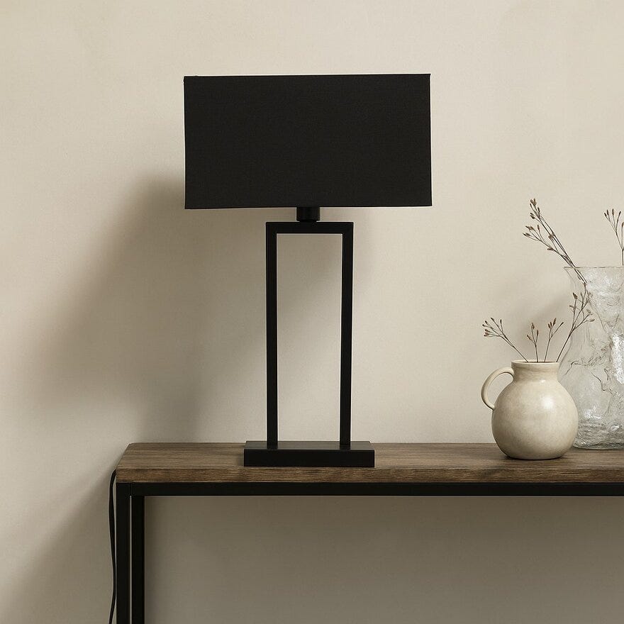 ADLER Bordlampe H50 cm i Svart