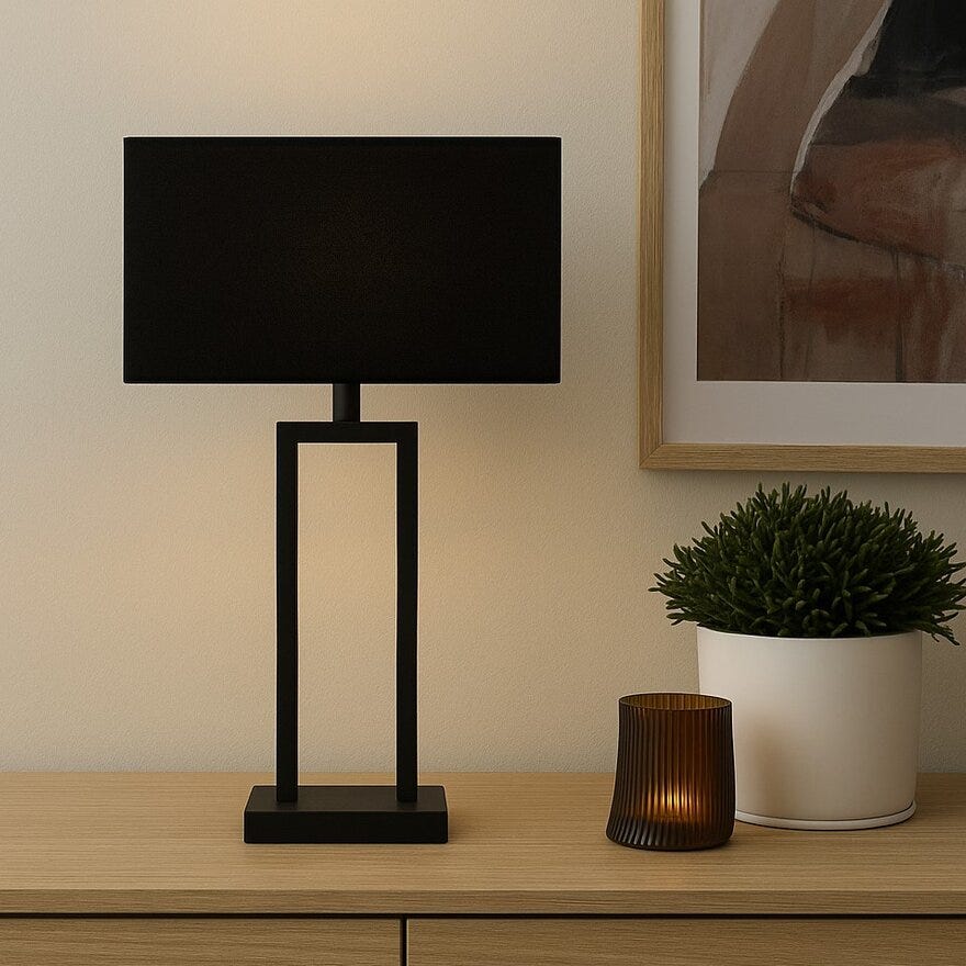 ADLER Bordlampe H50 cm i Svart