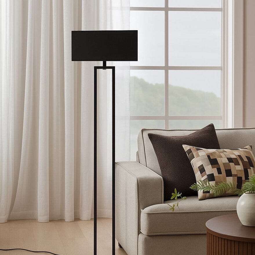 ADLER Gulvlampe H147 cm i Svart