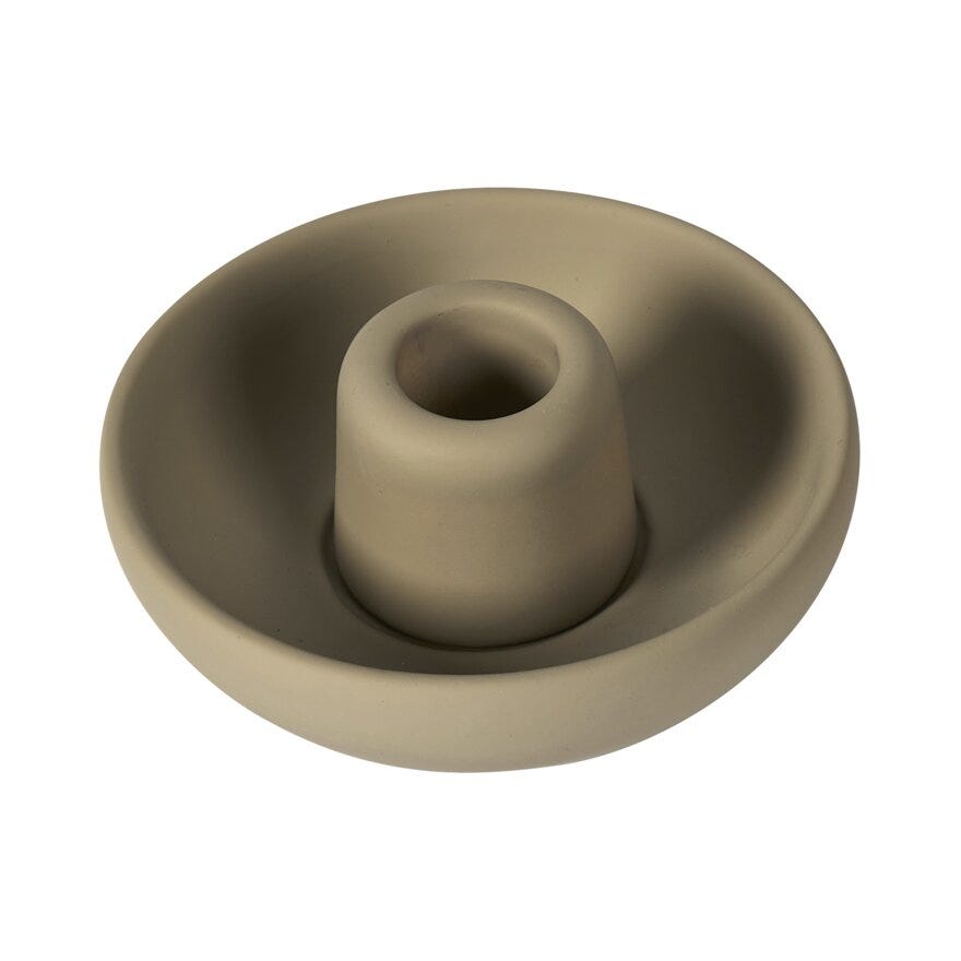 Sindig MAYA Lysestake H4.5 cm i Beige/natur