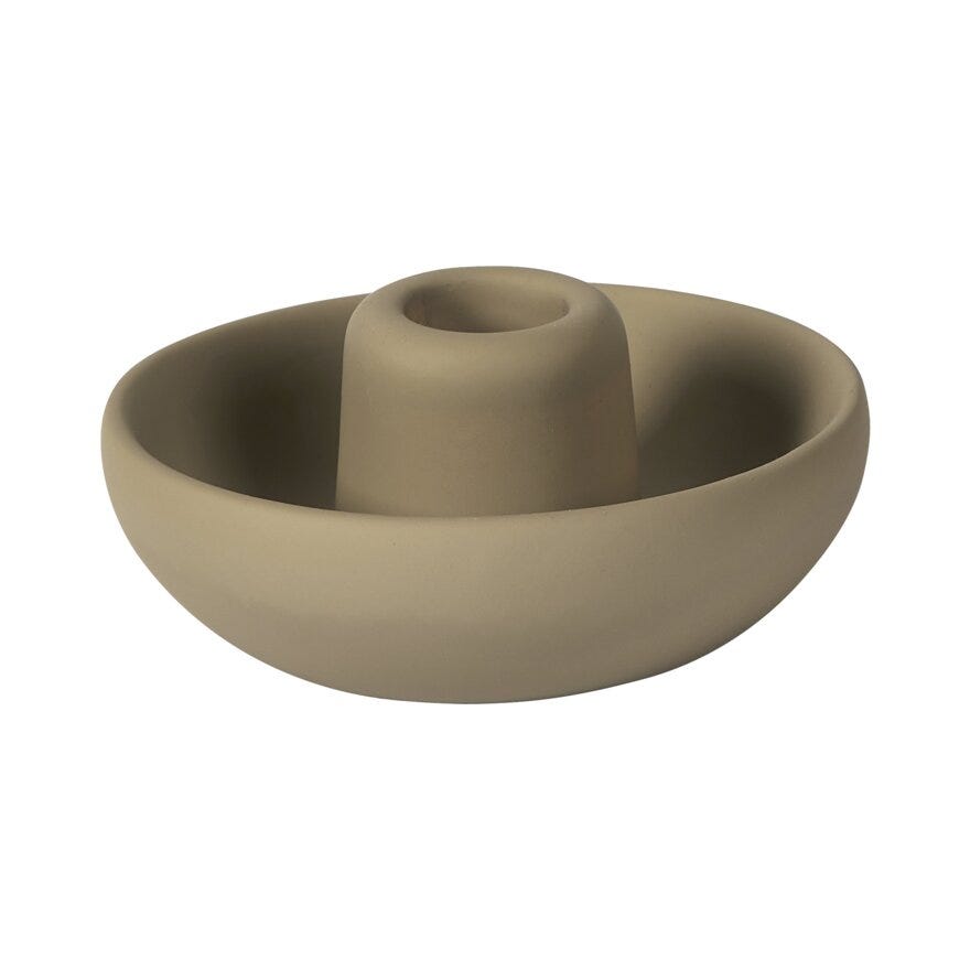 Sindig MAYA Lysestake H4.5 cm i Beige/natur