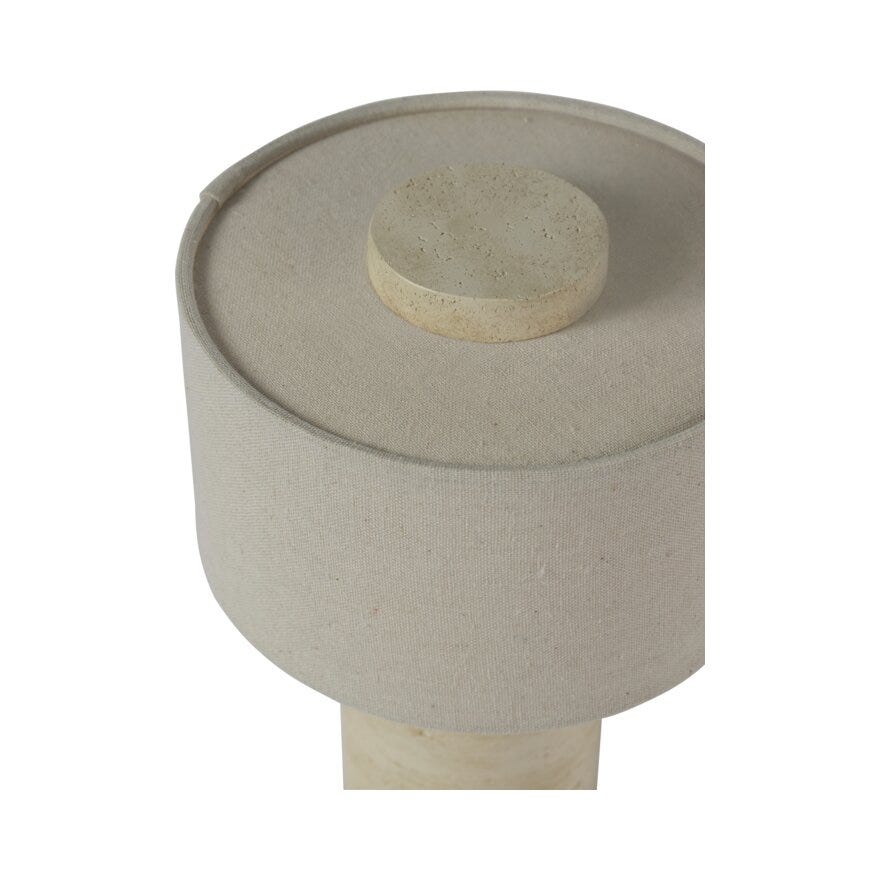 Sindig BARESI Bordlampe oppladbar Ø15 cm i Beige/natur
