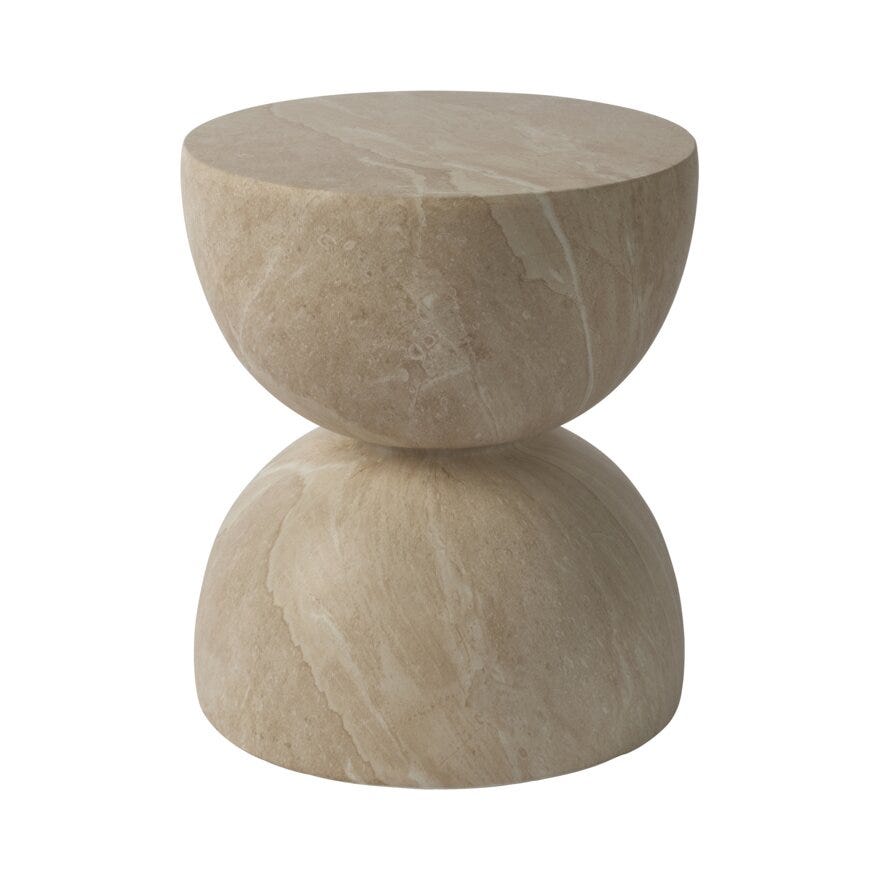 Sindig BERG Sidebord Ø40 cm i Beige/natur