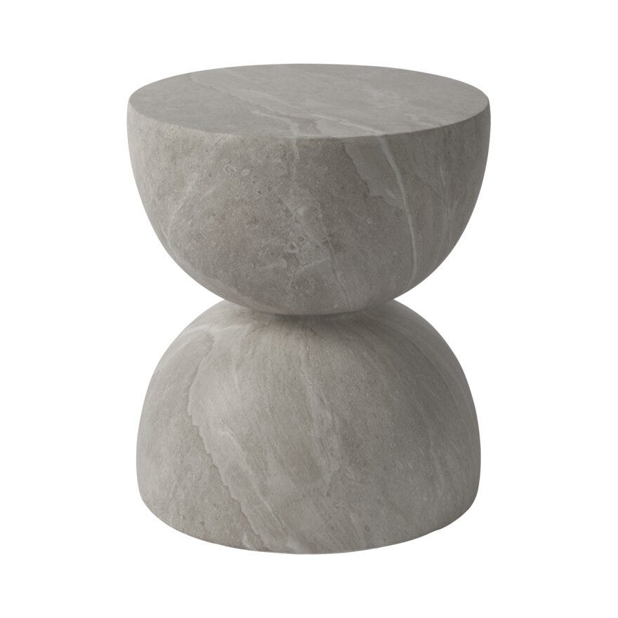 Sindig BERG Sidebord Ø40 cm i Grå
