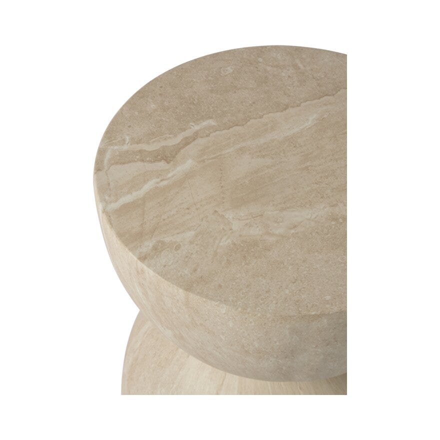 Sindig BERG Sidebord Ø40 cm i Beige/natur