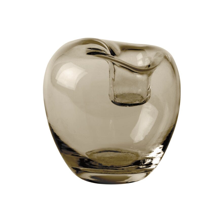 Sindig BOWL Lysestake H9.5 cm i Brun
