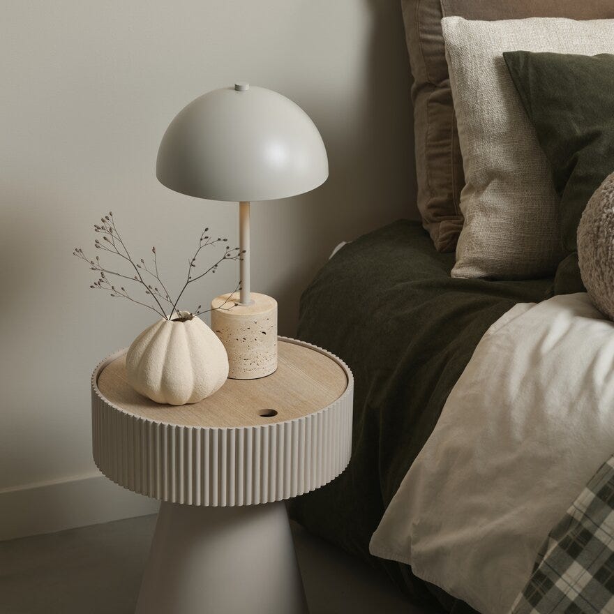 Sindig CETA Bordlampe H43 cm i Beige/natur