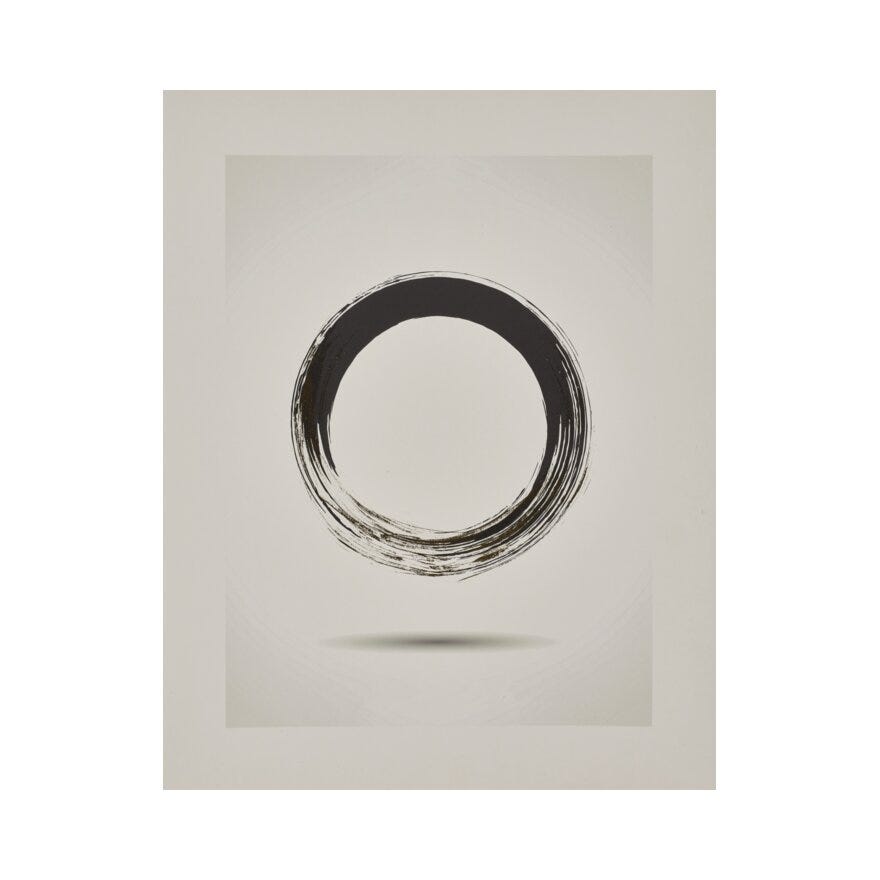 CIRCLE Poster 50x40 cm i Hvit