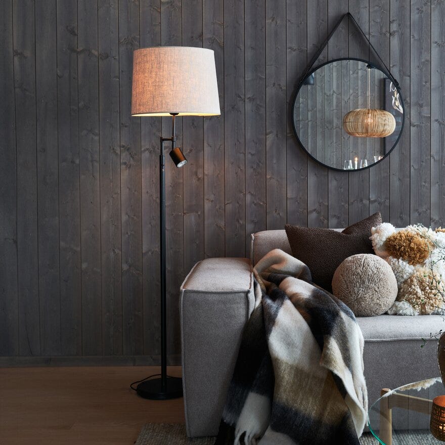 Sindig DOUBLE Gulvlampe H137 cm i Svart