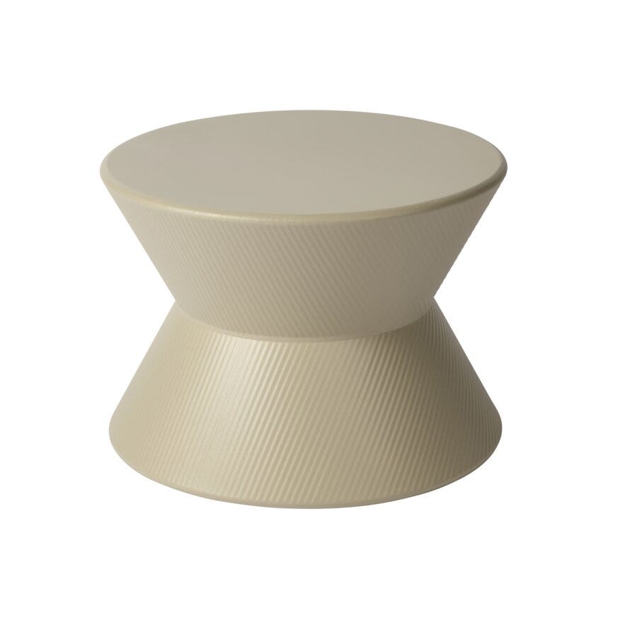 Sindig DRUM Pidestall H26 cm i Beige/natur
