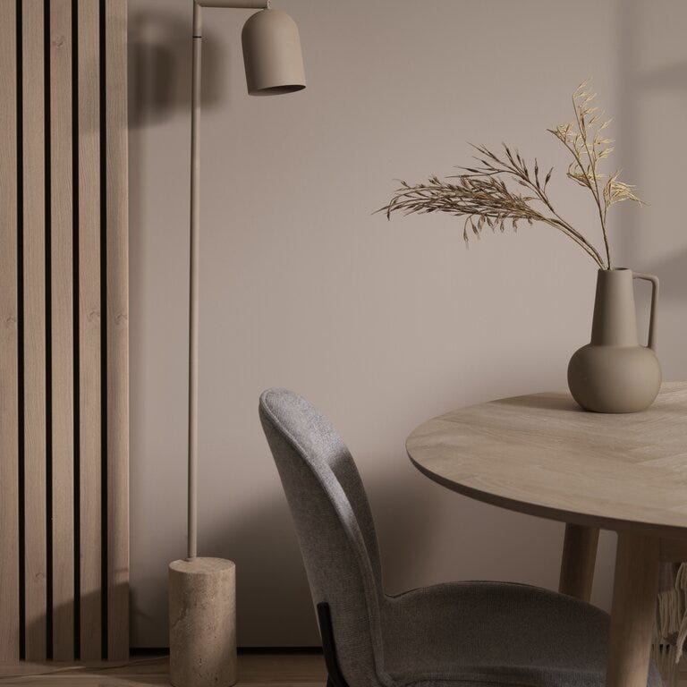 Sindig ERVI Gulvlampe H143 cm i Beige/natur
