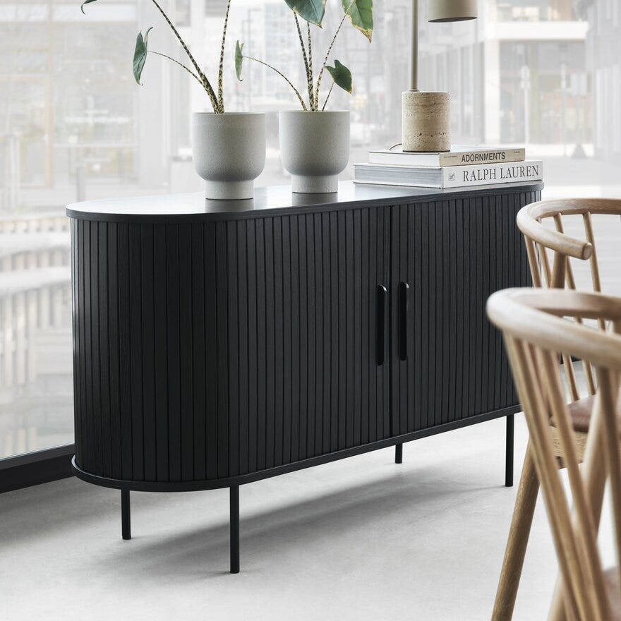 NOLA Skjenk 140x45 cm i Svart