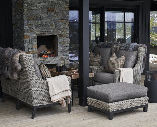 Signature Collection By Halvor Bakke GARDEN Lenestol i Beige/natur designet av Halvor Bakke