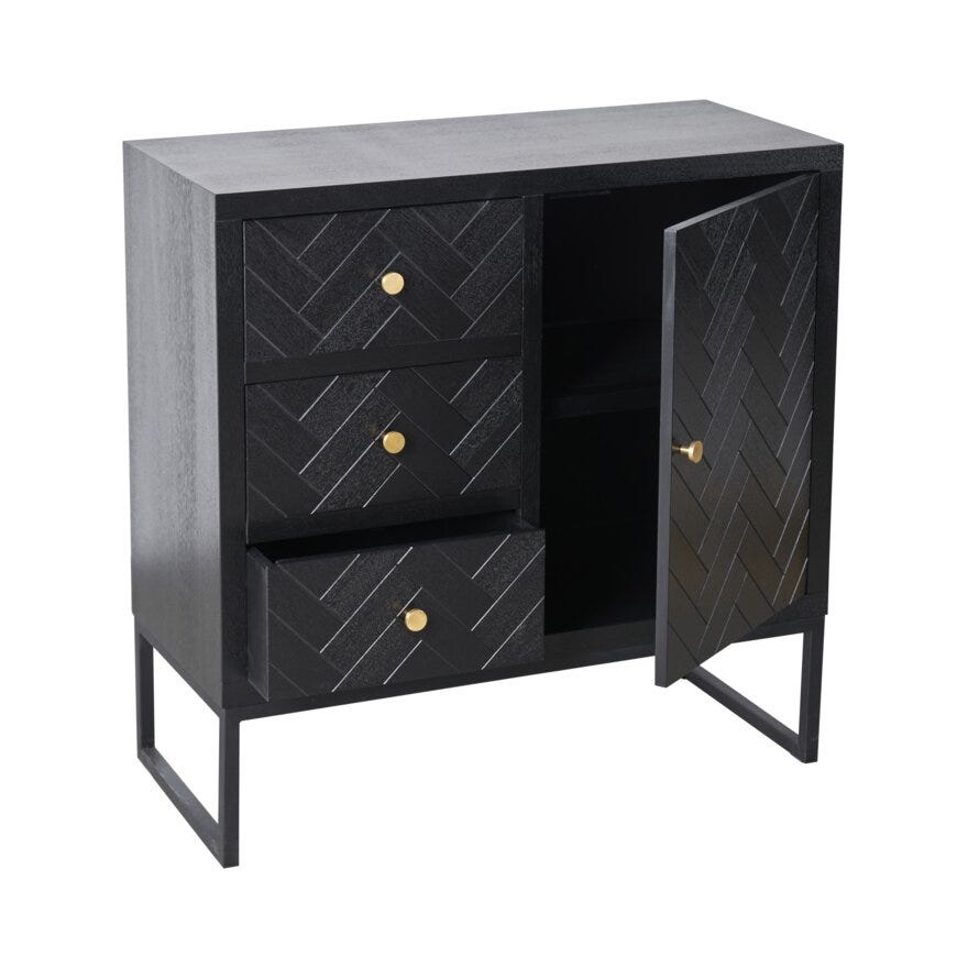 Sindig HERRING Kommode B:80 cm i Svart
