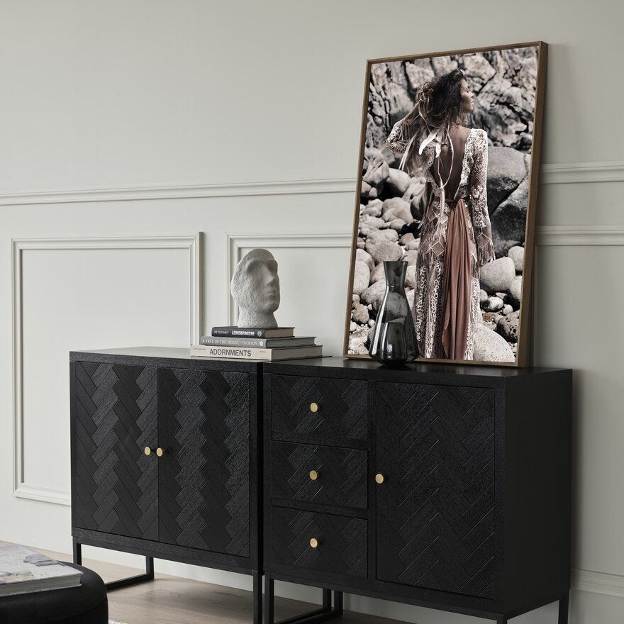 Sindig HERRING Kommode B:80 cm i Svart