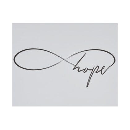 HOPE Poster 40x50 cm i Hvit