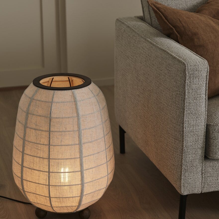 Sindig ISHIDA Bordlampe Ø40 cm i Beige/natur