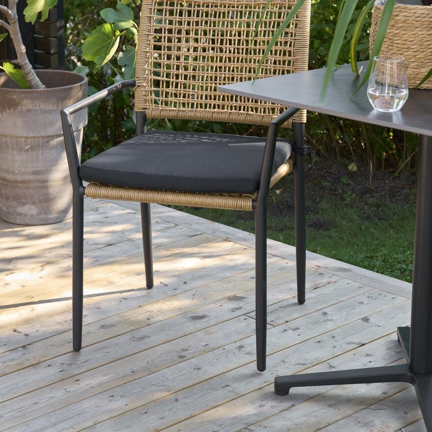 KORFU Spisestol i Beige/natur