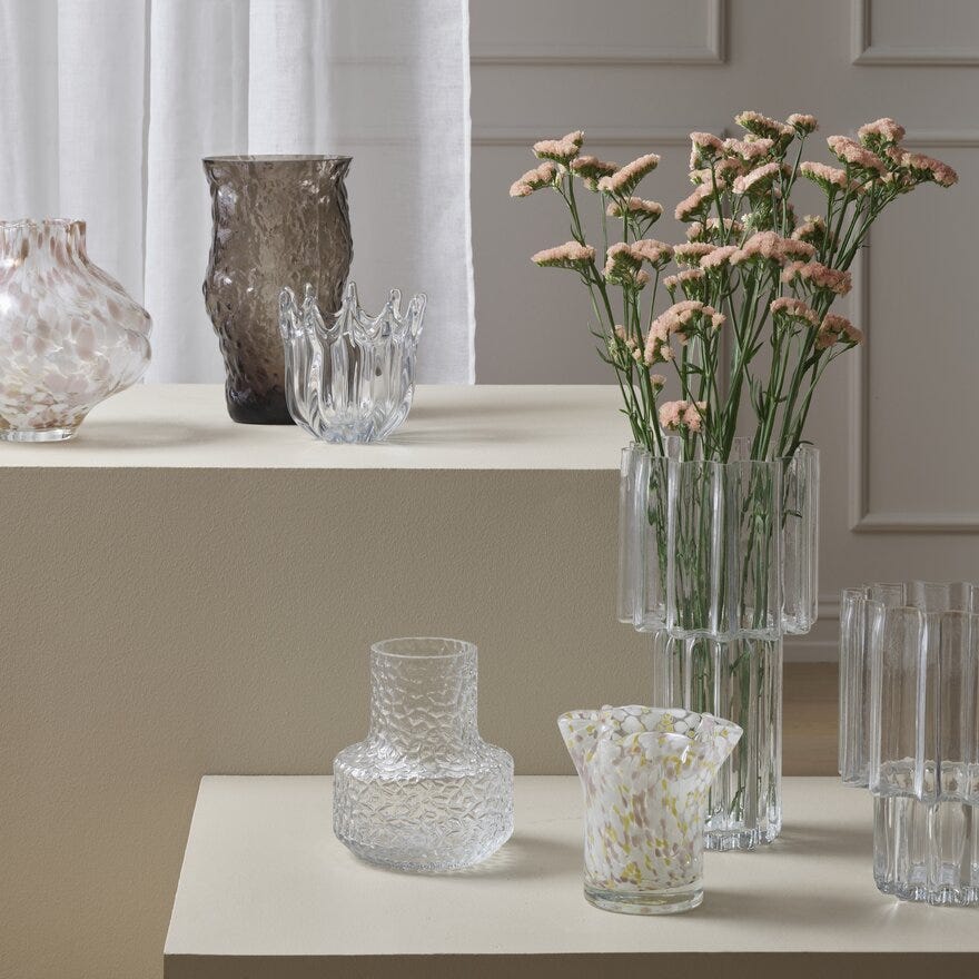 Sindig LARA Vase H25 cm i Klar
