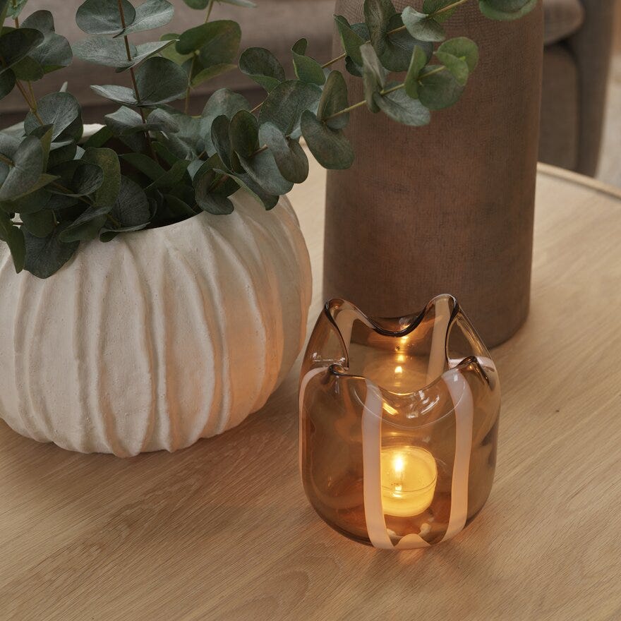 Sindig LINES Vase H16.5 cm i Brun