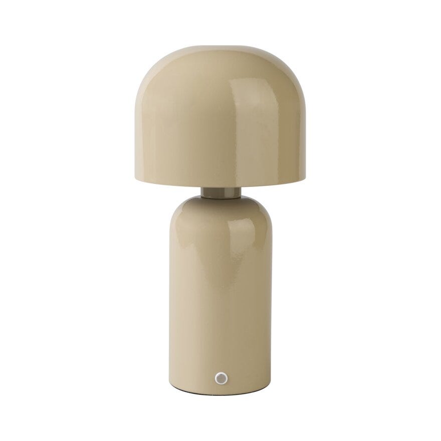 Sindig LIOTTA Bordlampe oppladbar H26 cm i Beige/natur