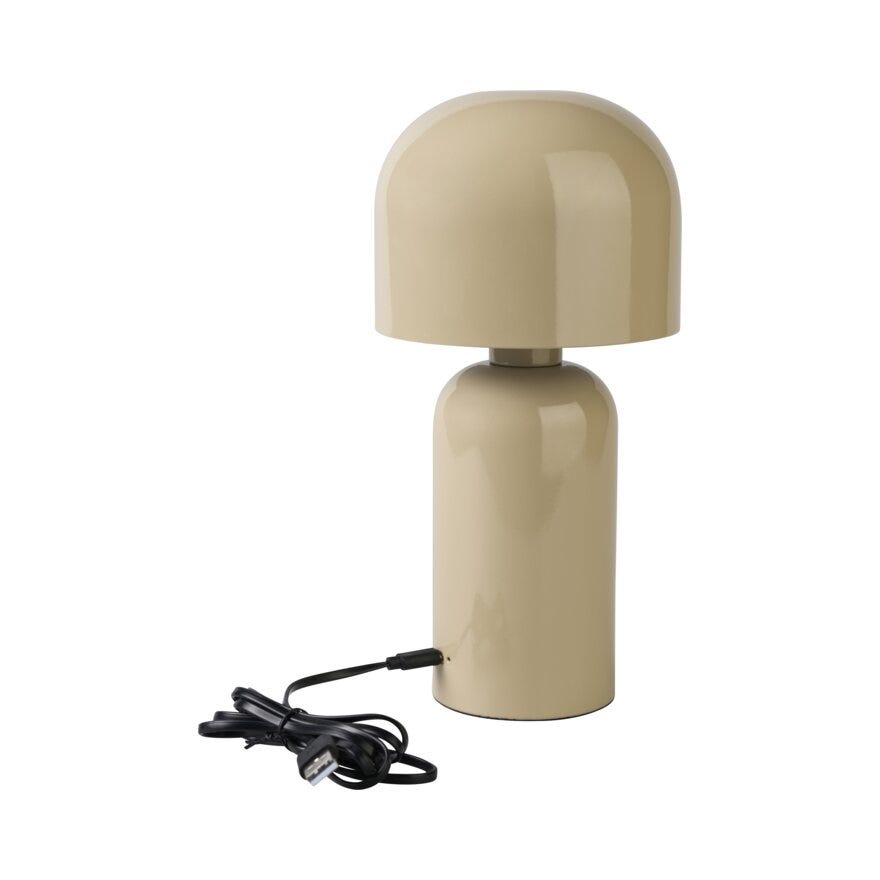 Sindig LIOTTA Bordlampe oppladbar H26 cm i Beige/natur
