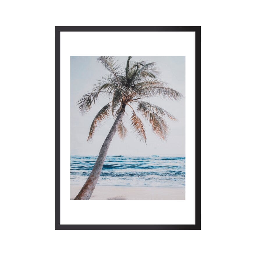 PALMTREE Poster 40x50 cm i Blå
