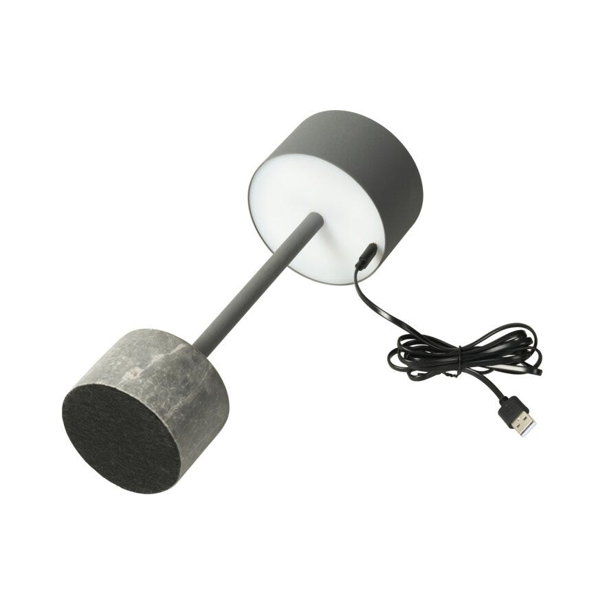 Sindig RICCIE Bordlampe oppladbar H30 cm i Grå