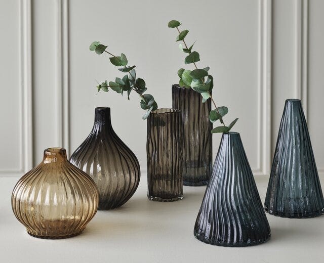 Sindig RIVER Vase H28 cm i Brun
