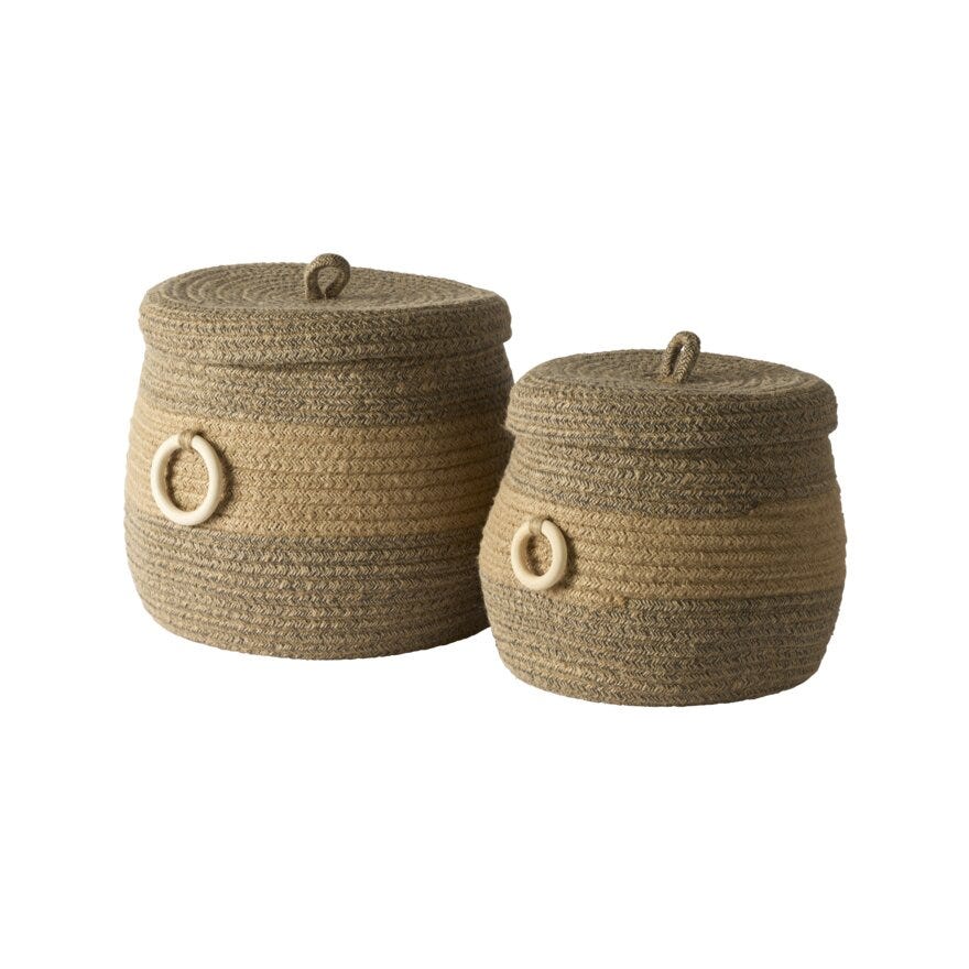 Sindig SARU Kurv Ø26 cm i Beige/natur
