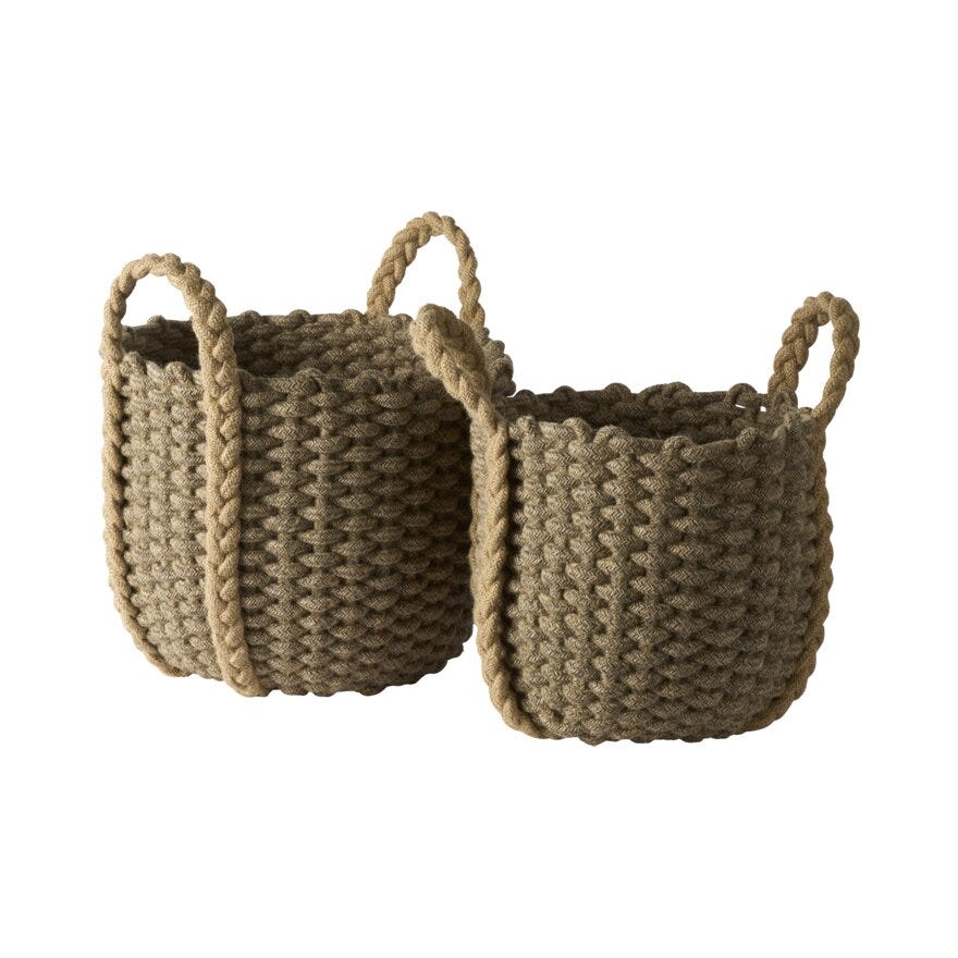 Sindig SARU Kurv Ø28 cm i Beige/natur