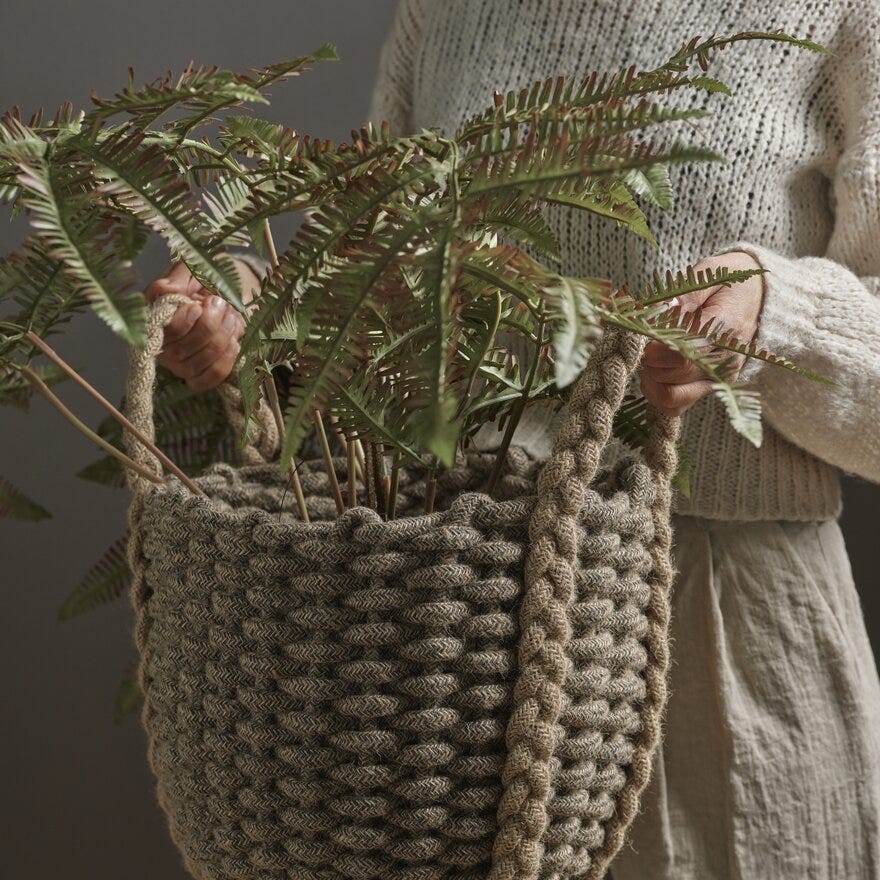 Sindig SARU Kurv Ø34 cm i Beige/natur