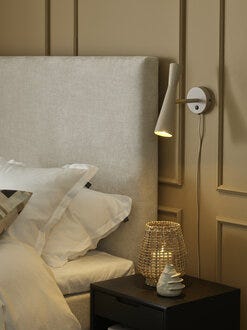 Sindig SCOOP Vegglampe H26 cm i Beige/natur