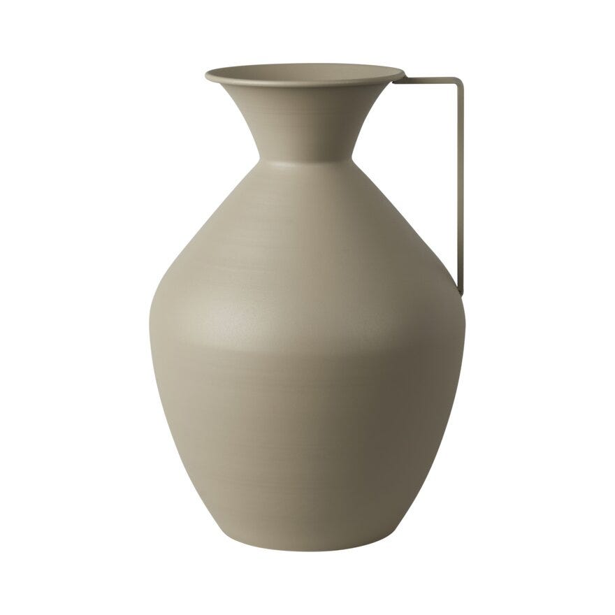 Sindig SHAPE Vase H37 cm i Beige/natur