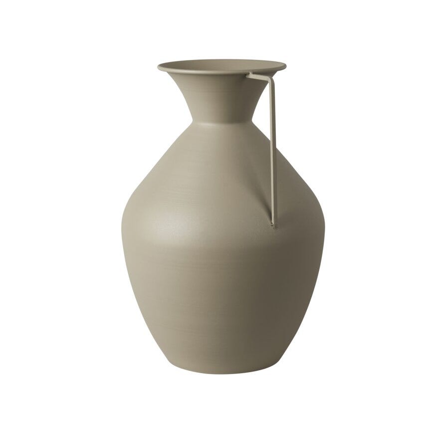 Sindig SHAPE Vase H37 cm i Beige/natur