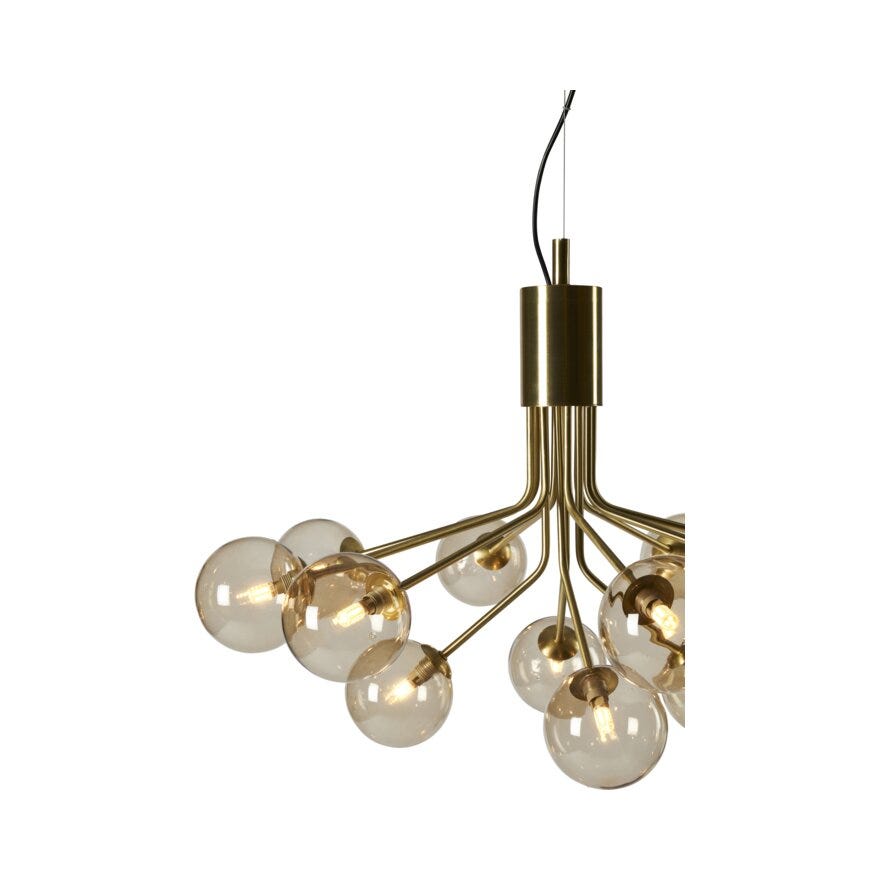 Sindig SPHERE Lysekrone Ø80 cm i Gul