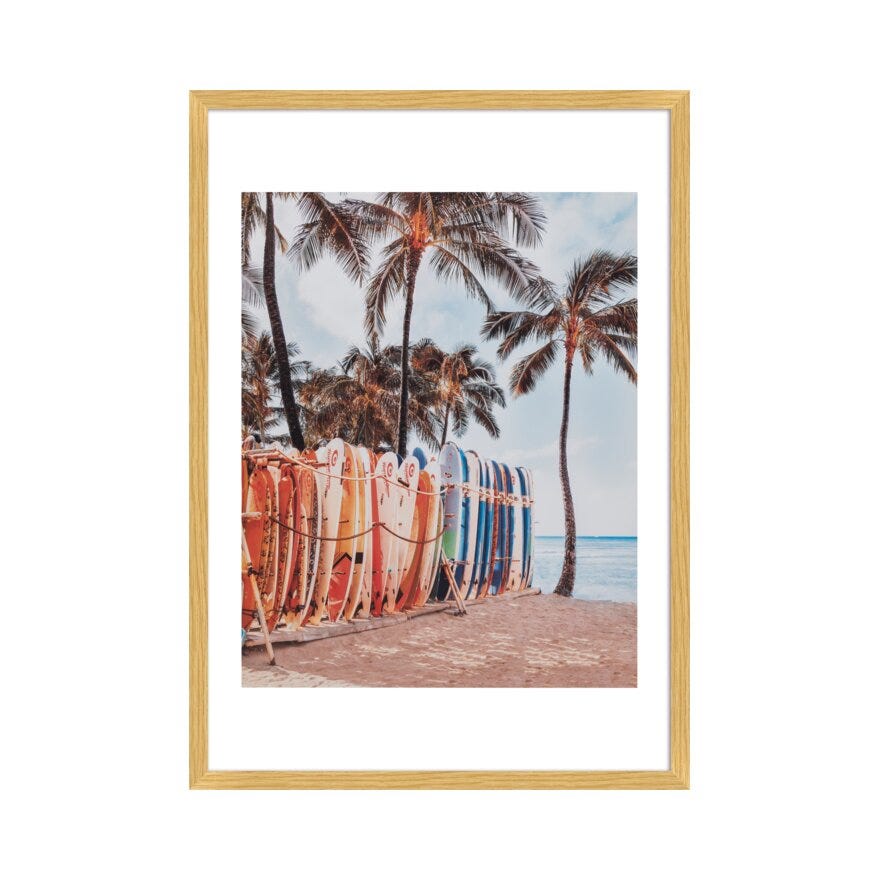 SUMMERTIME Poster 40x50 cm i Gul