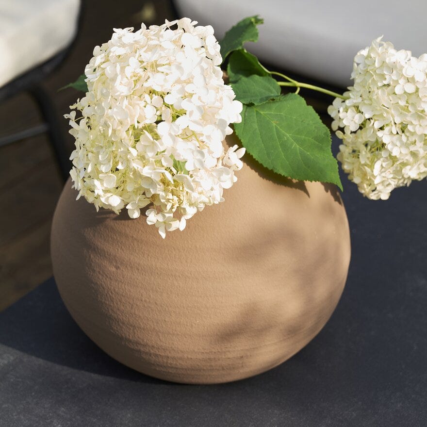 LEONA Vase H29 cm i Beige/natur