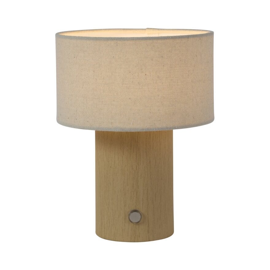 Sindig TILLER Bordlampe oppladbar H23.5 cm i Beige/natur